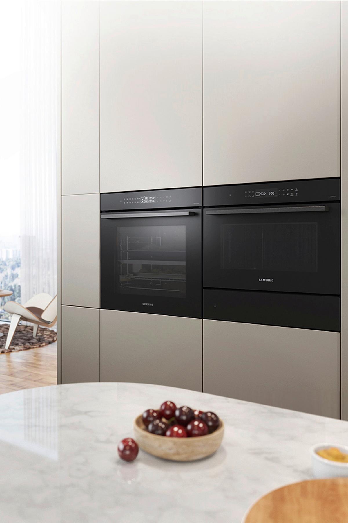 Backofen Nv7b4455uab/U3 - Schwarz, Design, Glas/Metall (59,5/59,5/57,1cm) - Samsung