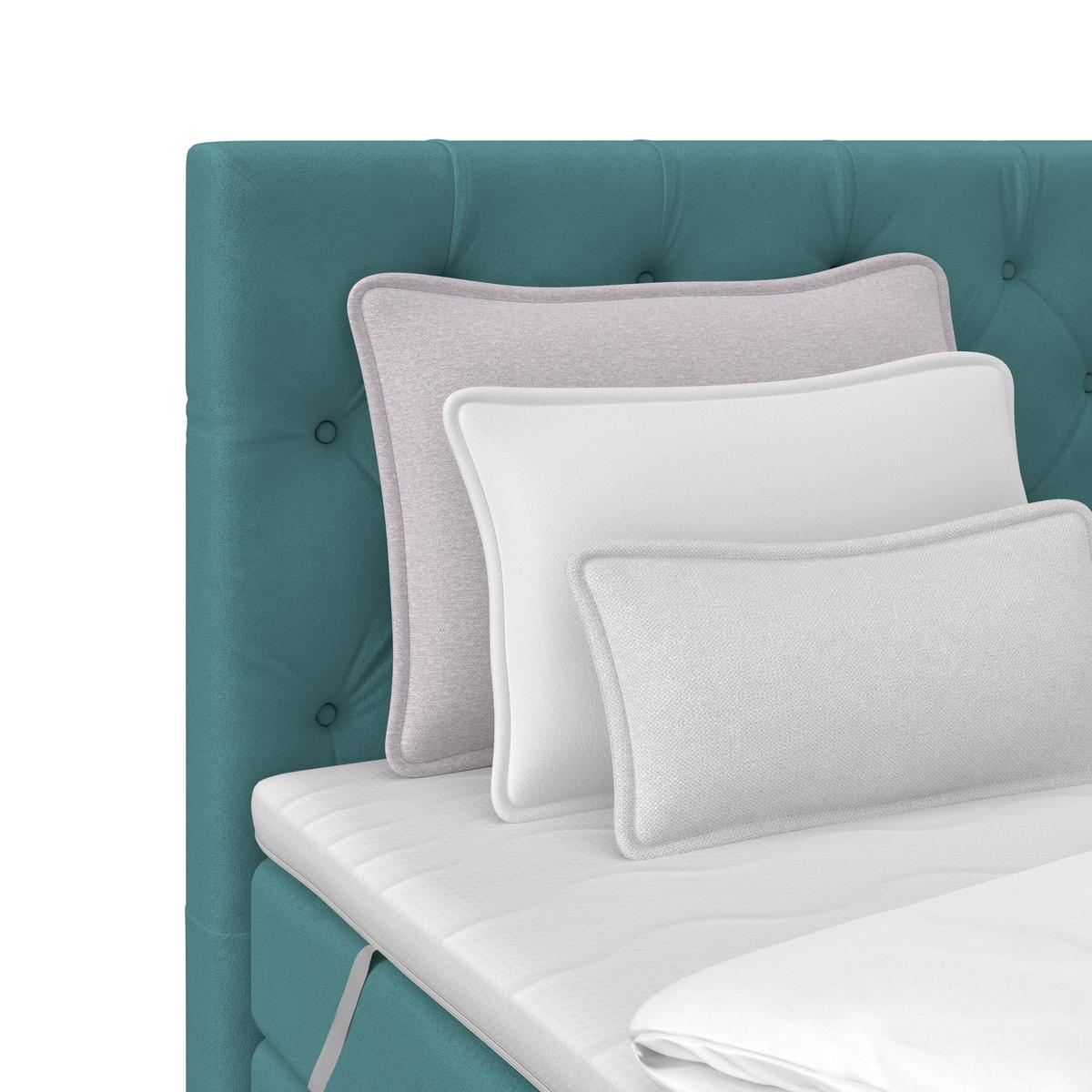 Boxspringbett Elio Petrol 160x200 Cm H4 - Petrol/Schwarz, ROMANTIK / LANDHAUS, Textil (164/121/212cm) - James Wood