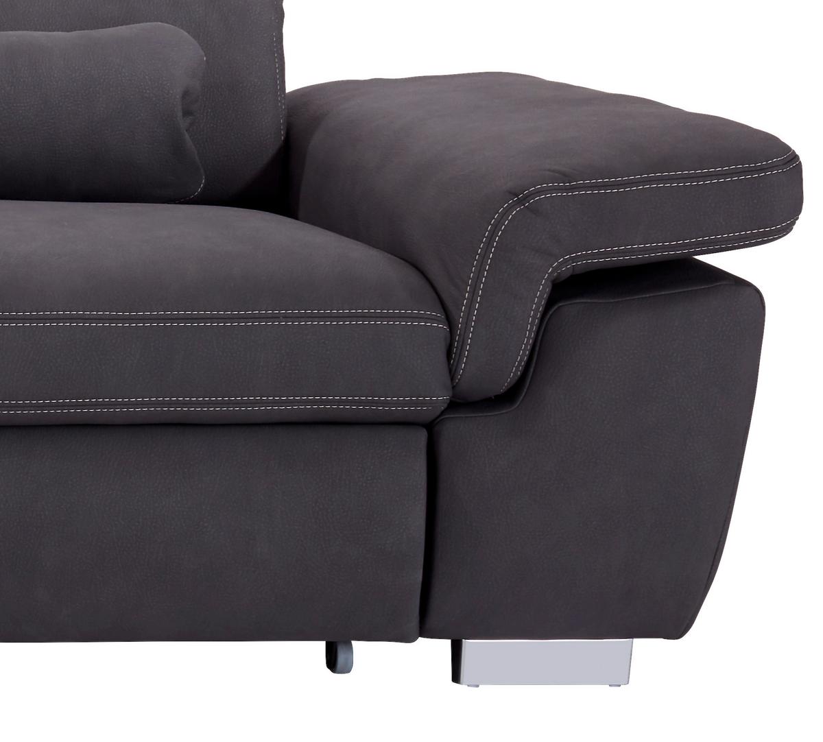 Ecksofa Mit Schlaffunktion & Bettkasten Anthrazit - Beige/Anthrazit, MODERN, Textil (260/320cm) - Luca Bessoni