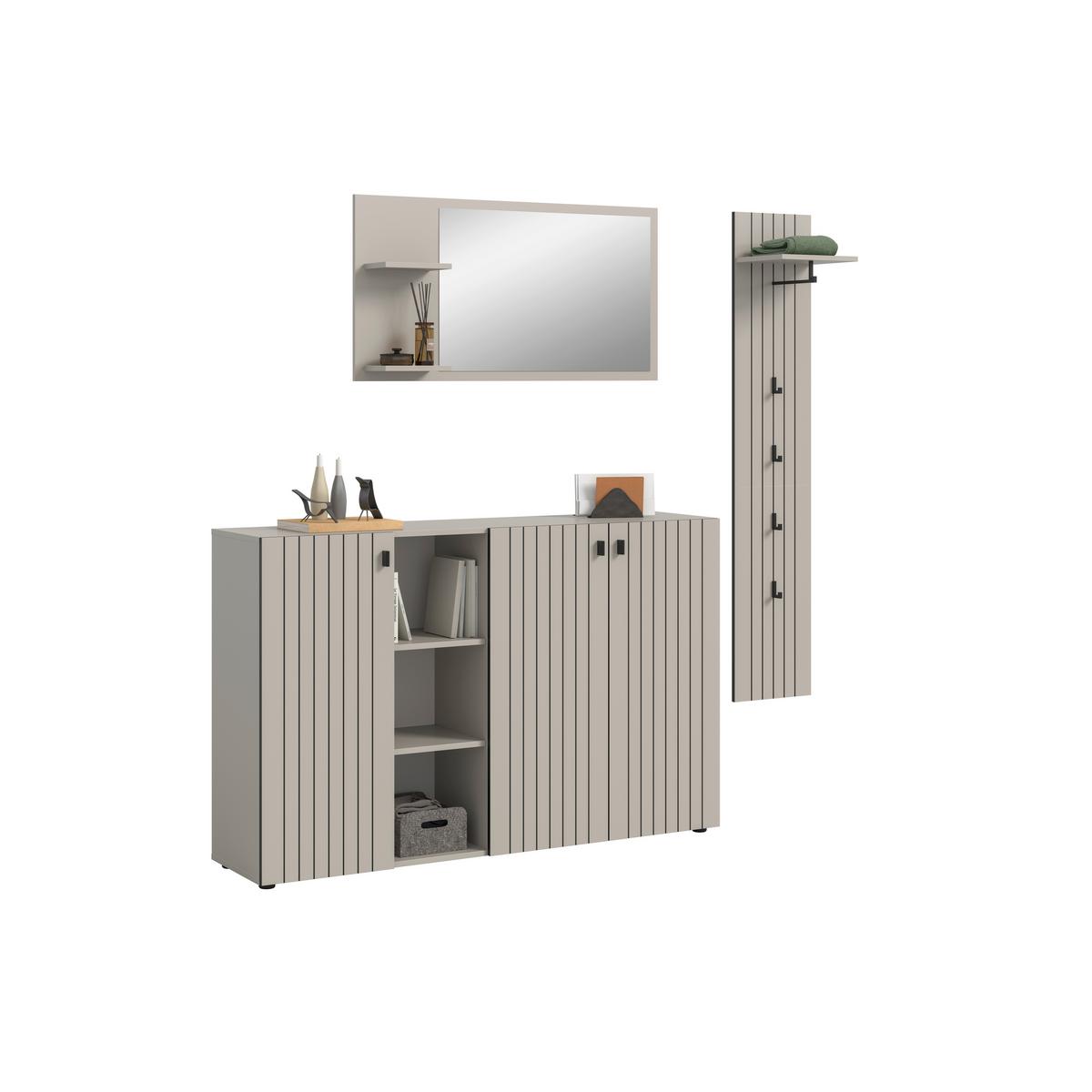 Garderobe Station Kaschmir B: 201cm - Kaschmir, Design, Holzwerkstoff (201/192/37cm) - MID.YOU