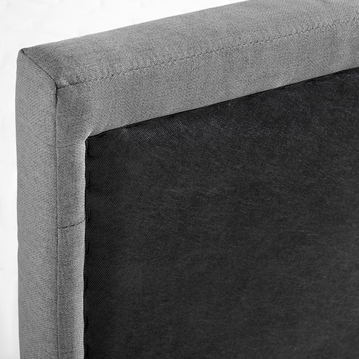 Postel boxpring s toperem, 140x200 cm, šedá - šedá/černá, Moderní, dřevo/textil (140/200cm) - Bessagi Home