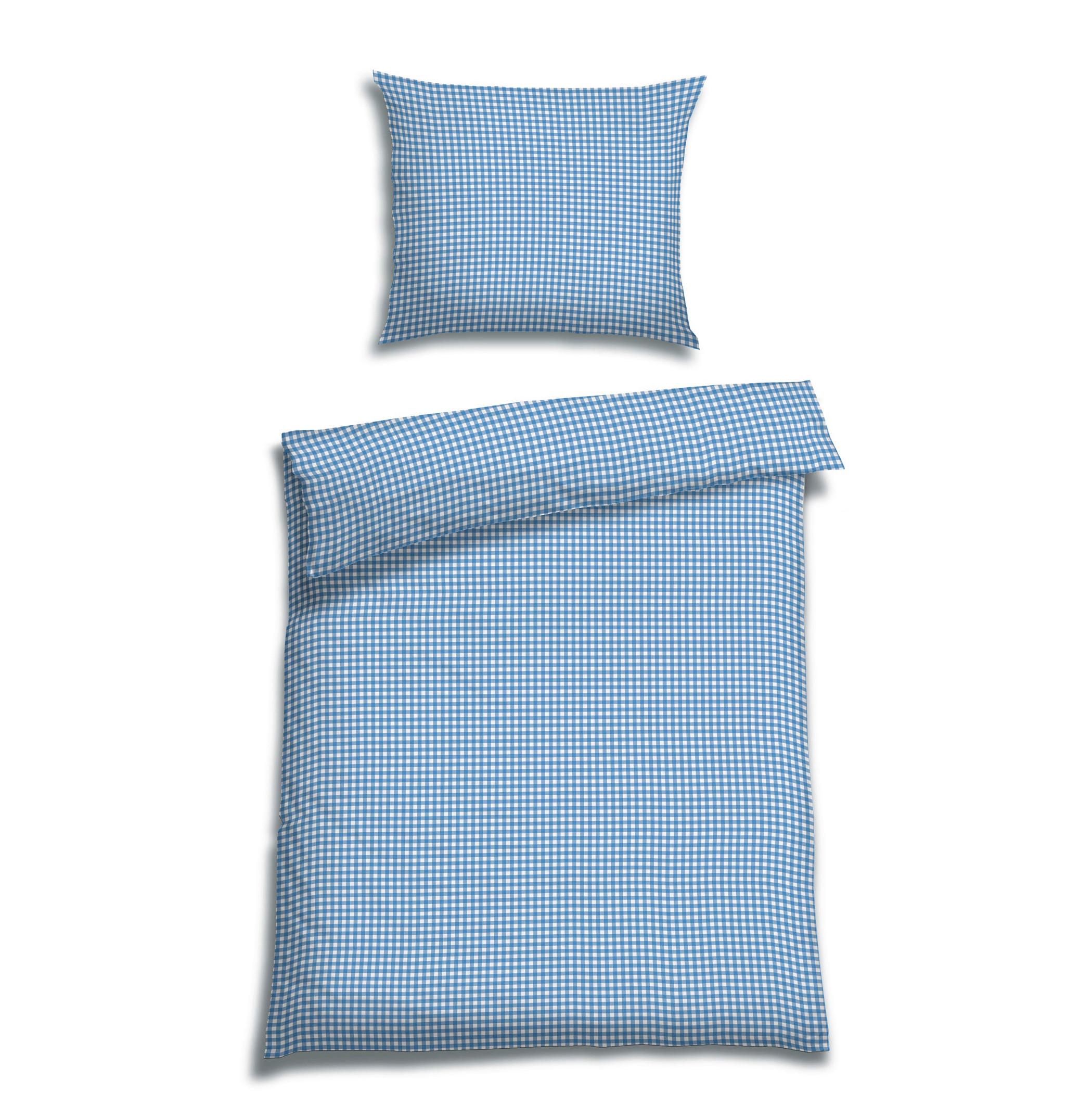 POSTEĽNÁ BIELIZEŇ SER.005.VICHY SKY - modrá/biela, Trend, textil (140/200cm) - Florella