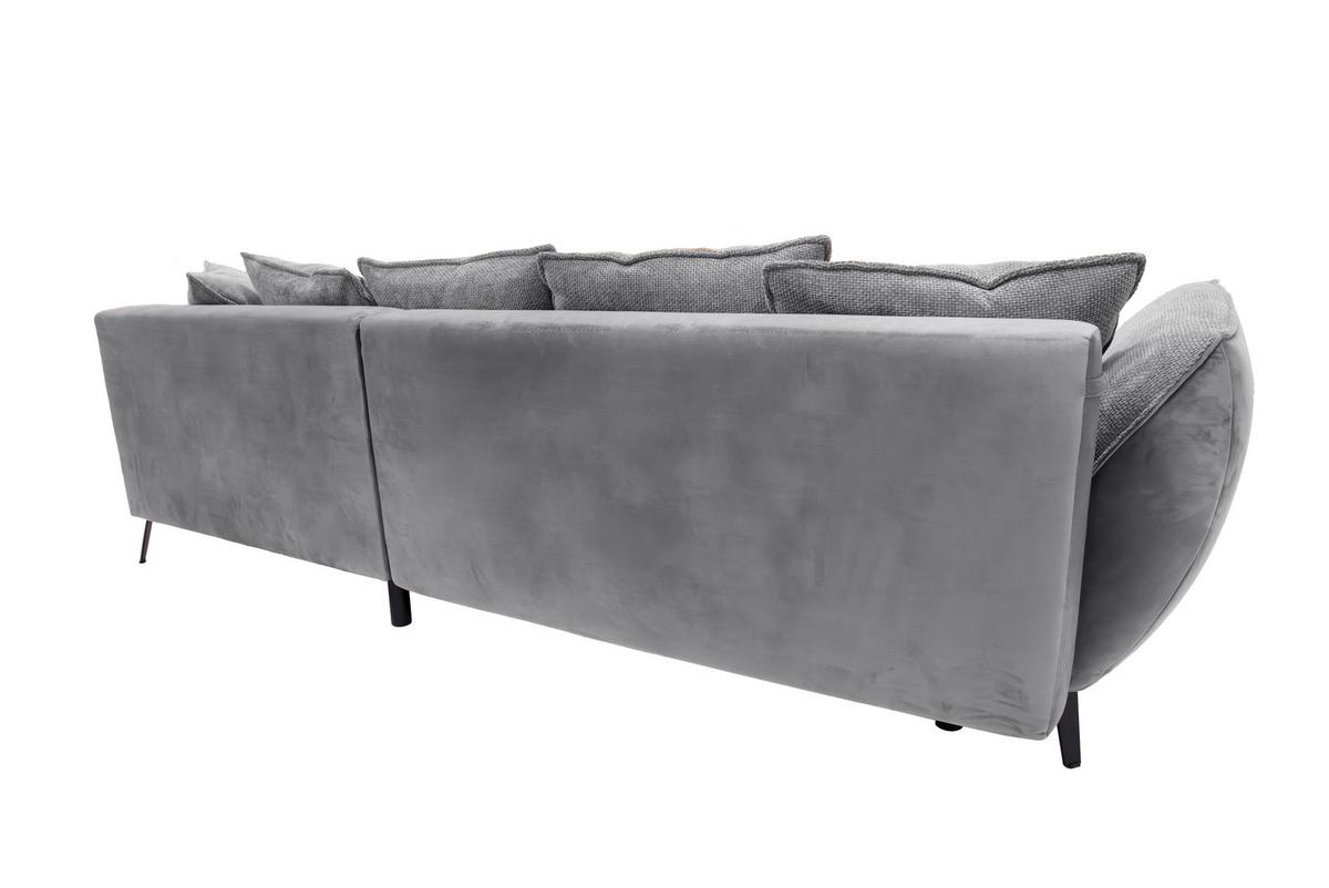 Ecksofa Midway - Schwarz/Grau, MODERN, Holz/Holzwerkstoff (282/187cm)