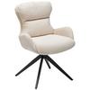 Armlehnstuhl Vanja - Beige/Schwarz, LIFESTYLE, Textil/Metall (58/88/68cm) - MID.YOU