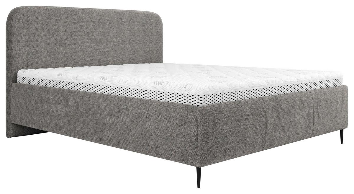 Polsterbett Mit Lattenrost 160x200 Cm Bendi Ii Taupe - Taupe/Schwarz, MODERN, Holz/Holzwerkstoff (160/200cm) - MID.YOU