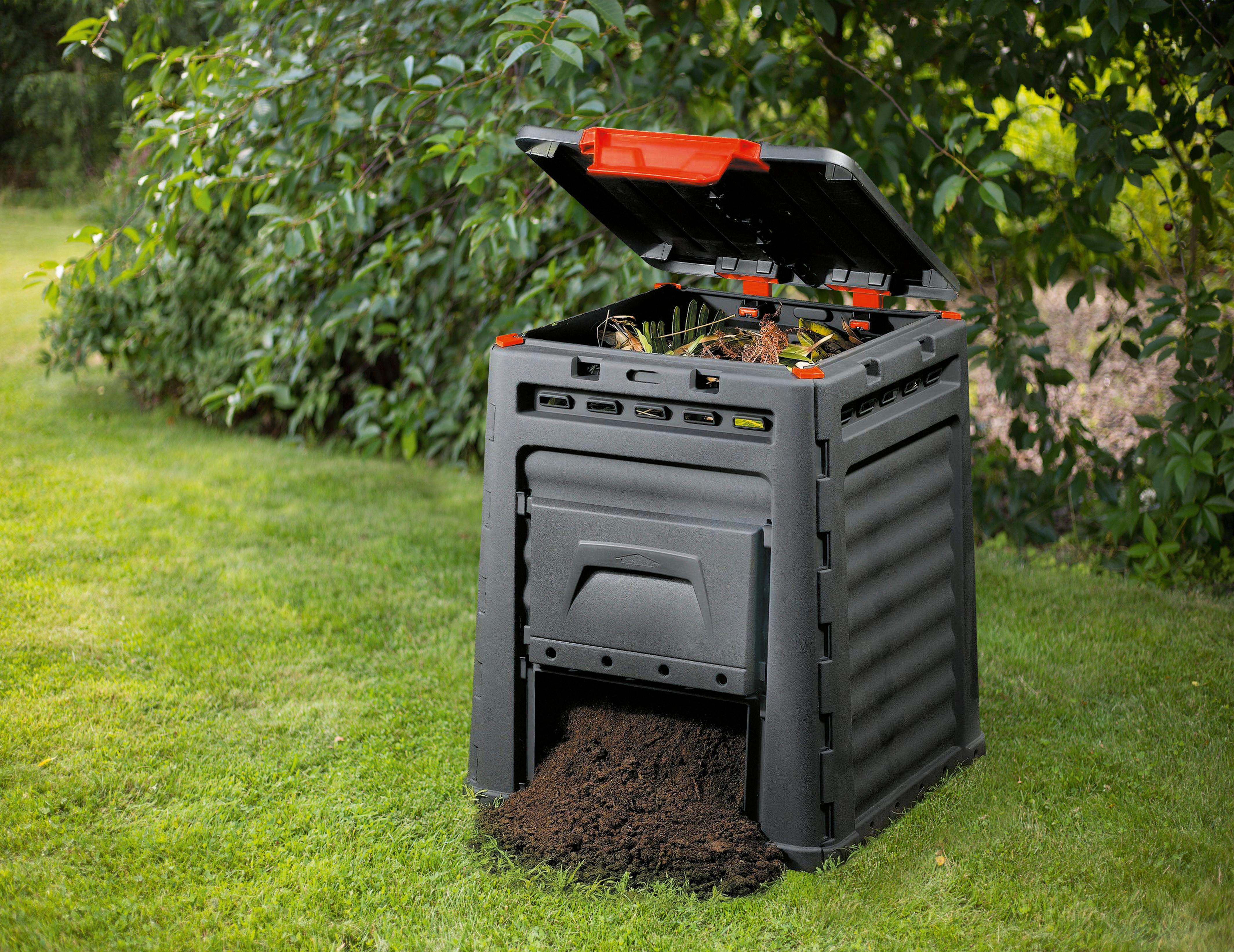 Чем пролить компост. Компостер Eco Composter, 320 л. Компостер Keter deco 340l. Компостер super Composter 880 л. Компостер садовый Леруа Мерлен.