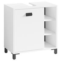 Waschbeckenunterschrank Wellness Weiß B: 60 cm - Anthrazit/Schwarz, MODERN, Holzwerkstoff/Kunststoff (60/62/34cm) - MID.YOU