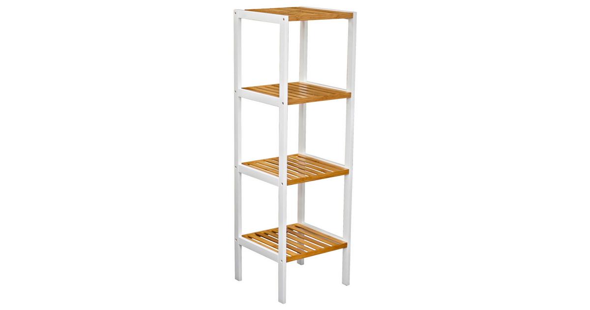 Regal Bambu B 34cm, Wei/Braun