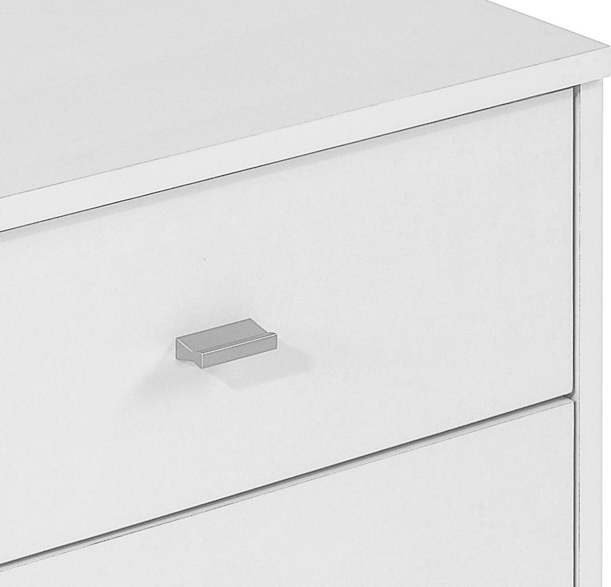 Nachtkästchen Weiß H: 38,1 cm 4-You YUK12 - Weiß, KONVENTIONELL, Holzwerkstoff (50/38,1/35,2cm)