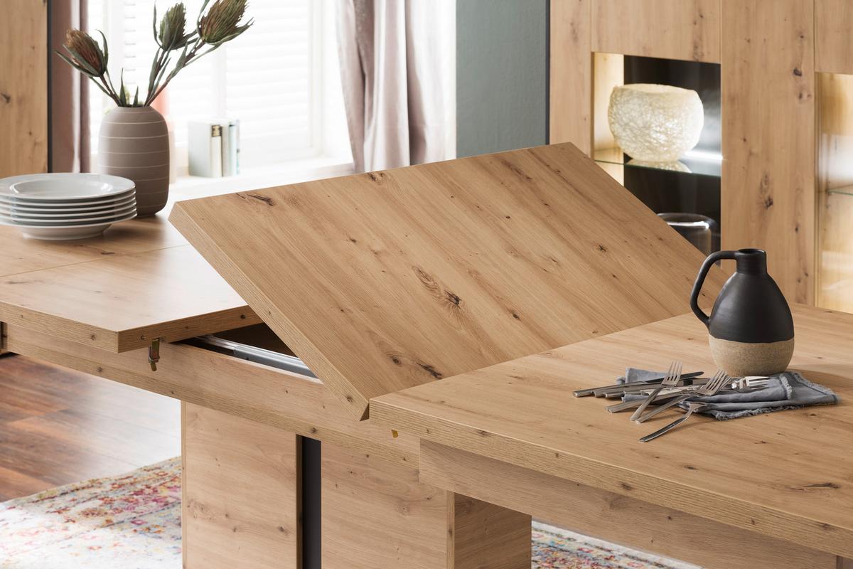 Esstisch ausziehbar Buenos Aires 180-280x100 cm - Eichefarben/Anthrazit, Design, Holzwerkstoff (180-280/100/77cm) - MID.YOU