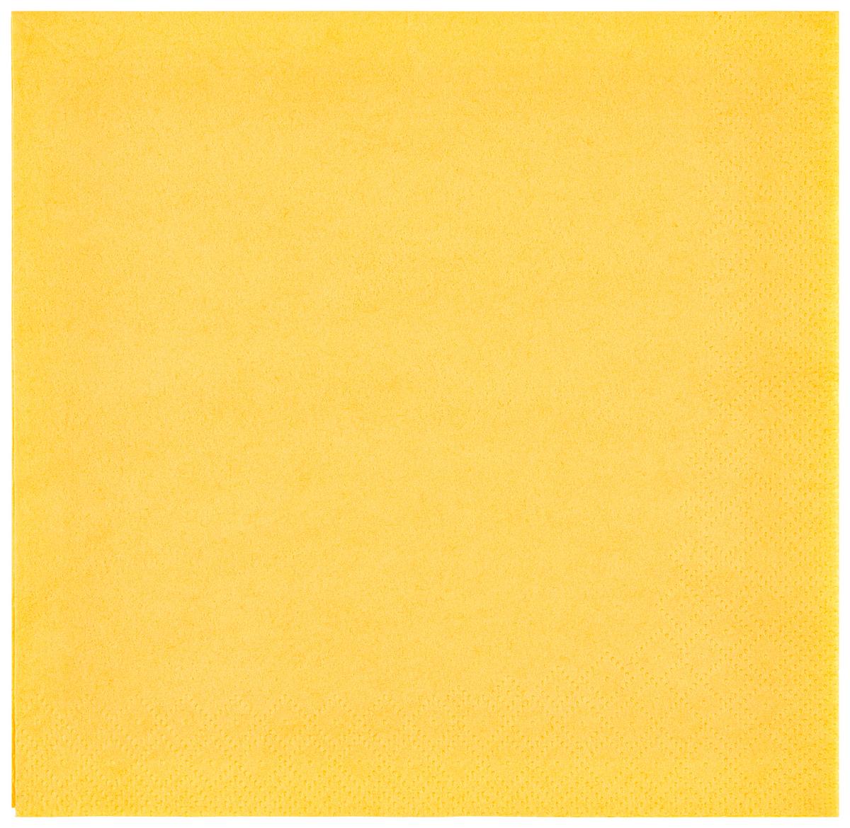 Serviette Lavenia Einfarbig Currygelb, 50 Stk., 33x33 Cm - Currygelb, MODERN, Papier (33/33cm) - Luca Bessoni