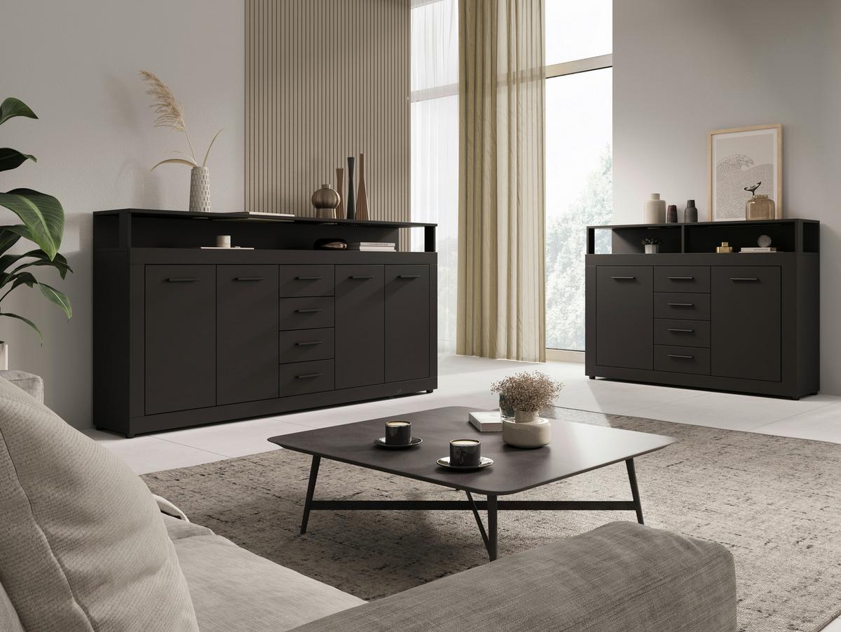 Kommode Lupo Anthrazit B: 119 Cm - Anthrazit, Design, Holzwerkstoff (119/96/32cm) - MID.YOU