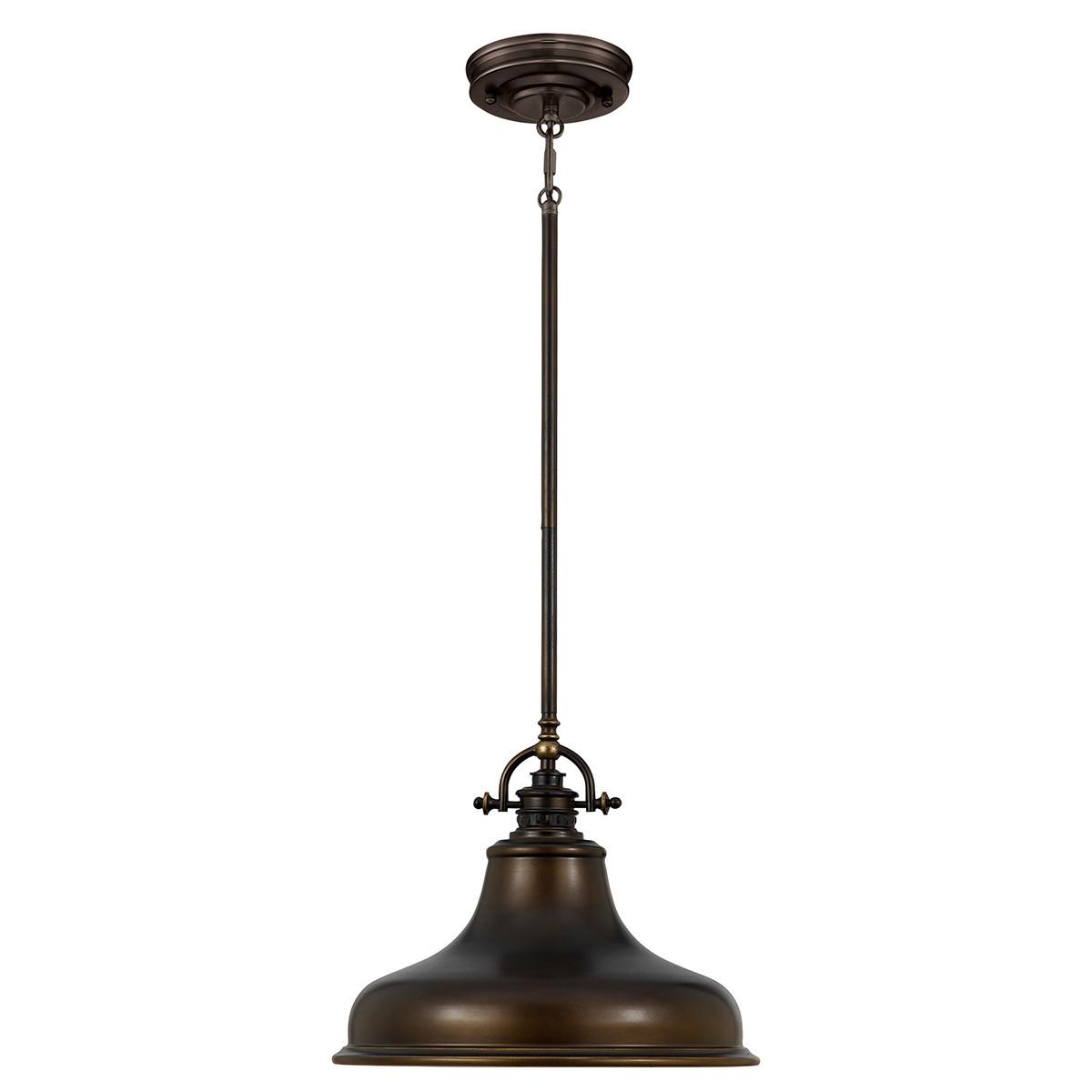 Hängeleuchte Emery H: 37,7 cm 1-Flammig Bronzefarben - Bronzefarben, Design, Glas/Metall (28.4/37.7cm) - Elstead Lighting