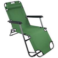 Gartenliege Maltosa Rückenlehne verstellbar - Grün, MODERN, Kunststoff/Textil (60/27/153cm) - Ambia Garden
