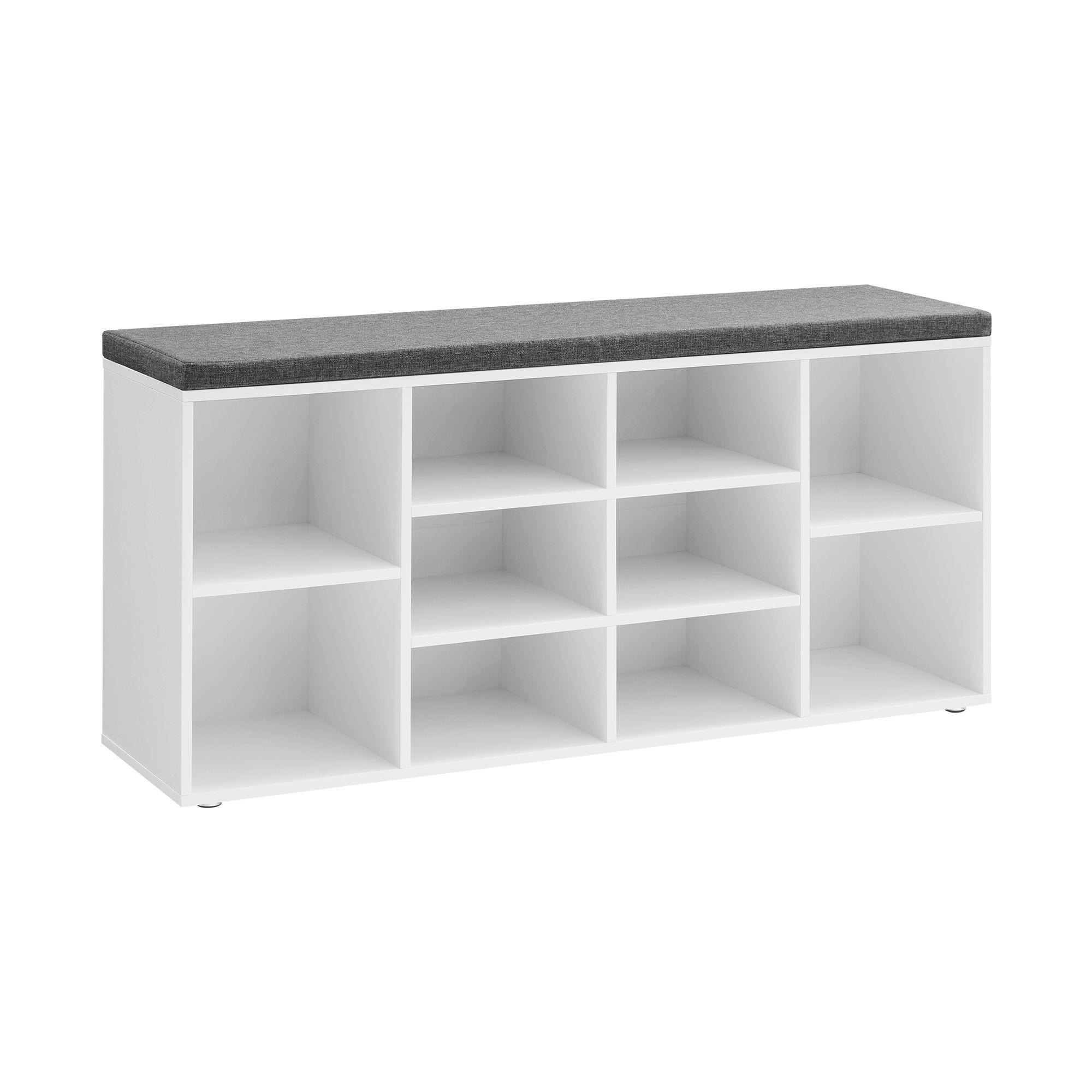 ŠATNÍ LAVICE VINTAGE - bílá/šedá, Trend, kompozitní dřevo (104/48/30cm) - Boxxx