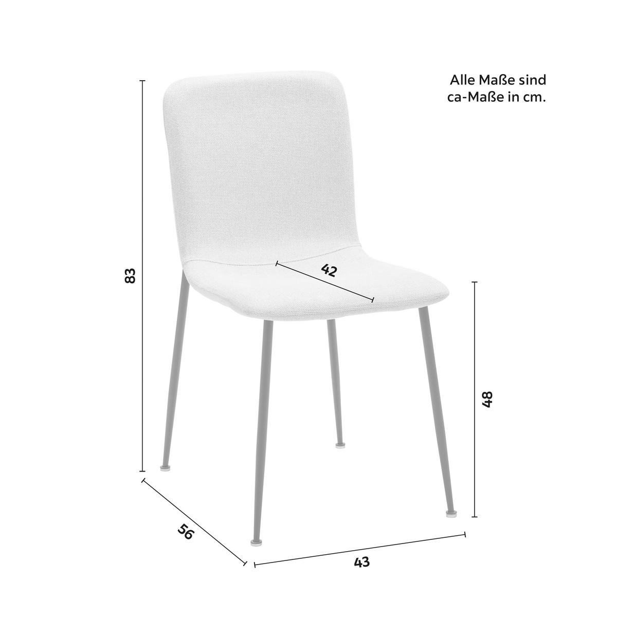 Jedálenská stolička NELE béžová - čierna/béžová, Modern, kov/drevo (43/83/56cm) - P & B