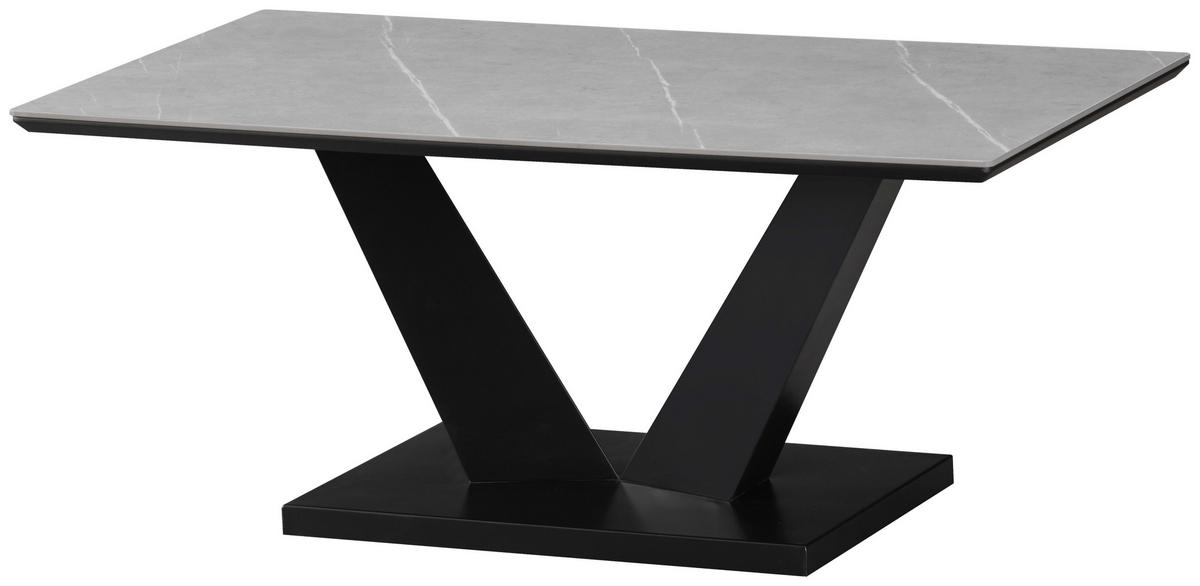 Dohányzóasztal Fusion - fekete/szürke, Modern, faalapú anyag/fém (110/45/60cm)