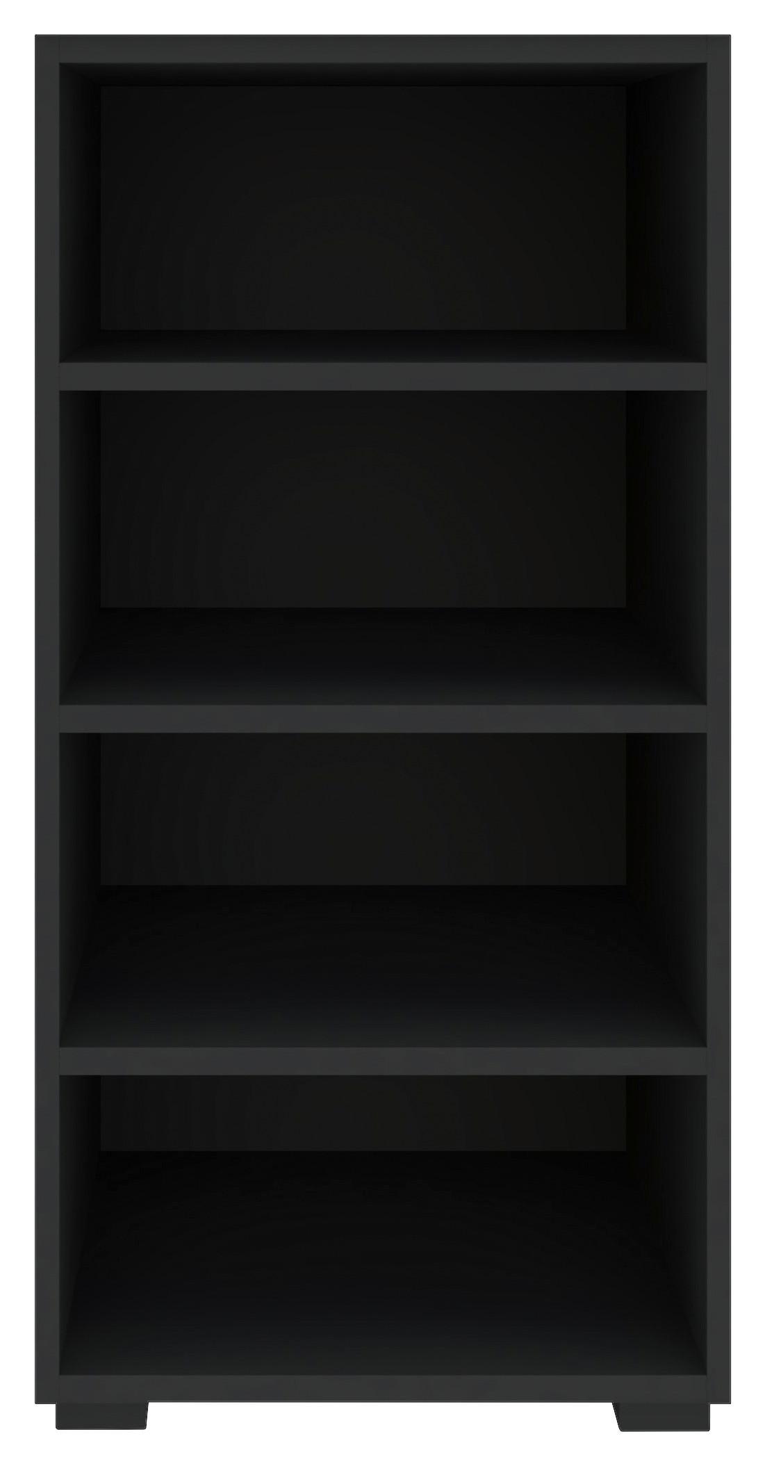 REGÁL UNIT-ELEMENTS MAXI - čierna/antracitová, Modern, kompozitné drevo (45,6/89,6/40cm) - Ondega