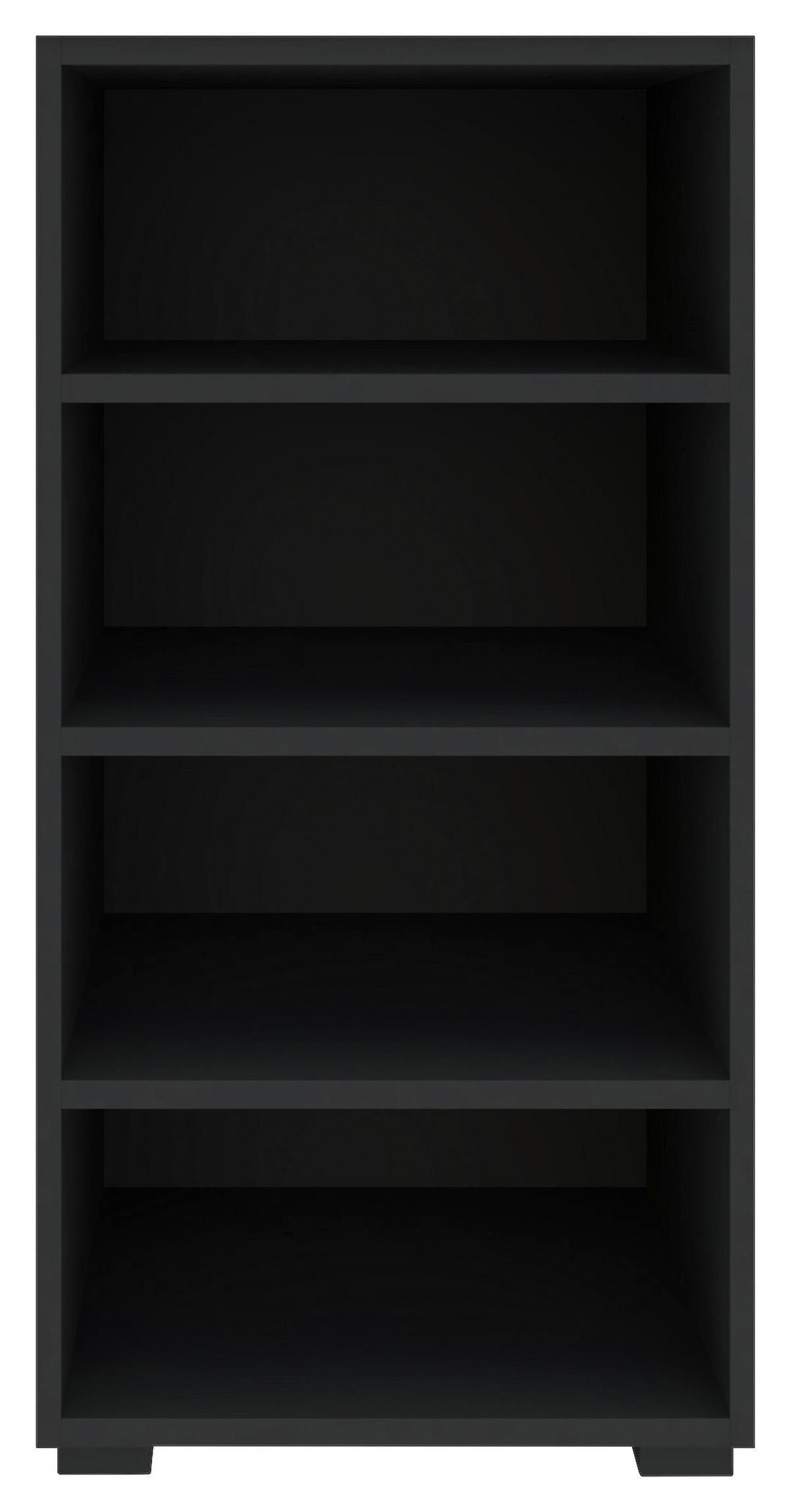 REGÁL UNIT-ELEMENTS MAXI - čierna/antracitová, Modern, kompozitné drevo (45,6/89,6/40cm) - Ondega