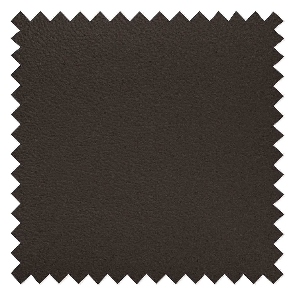 Ecksofa Aspen Lederlook Dunkelbraun 245x208 Cm - Chromfarben/Dunkelbraun, Design, Leder/Textil (245/208cm) - Livetastic