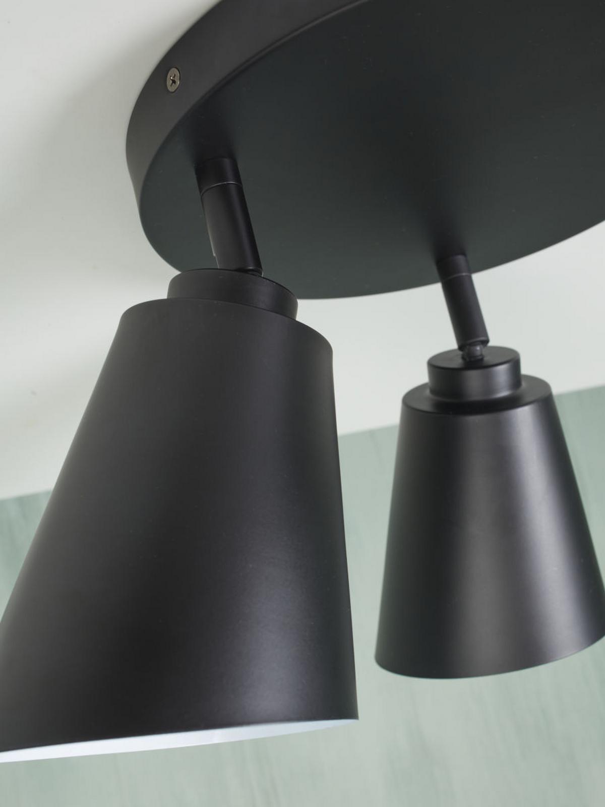 Deckeleuchte Bremen D: 12 Cm 3-Flammig Schwarz - Schwarz, Basics, Metall (12/2,5cm) - It's about Romi