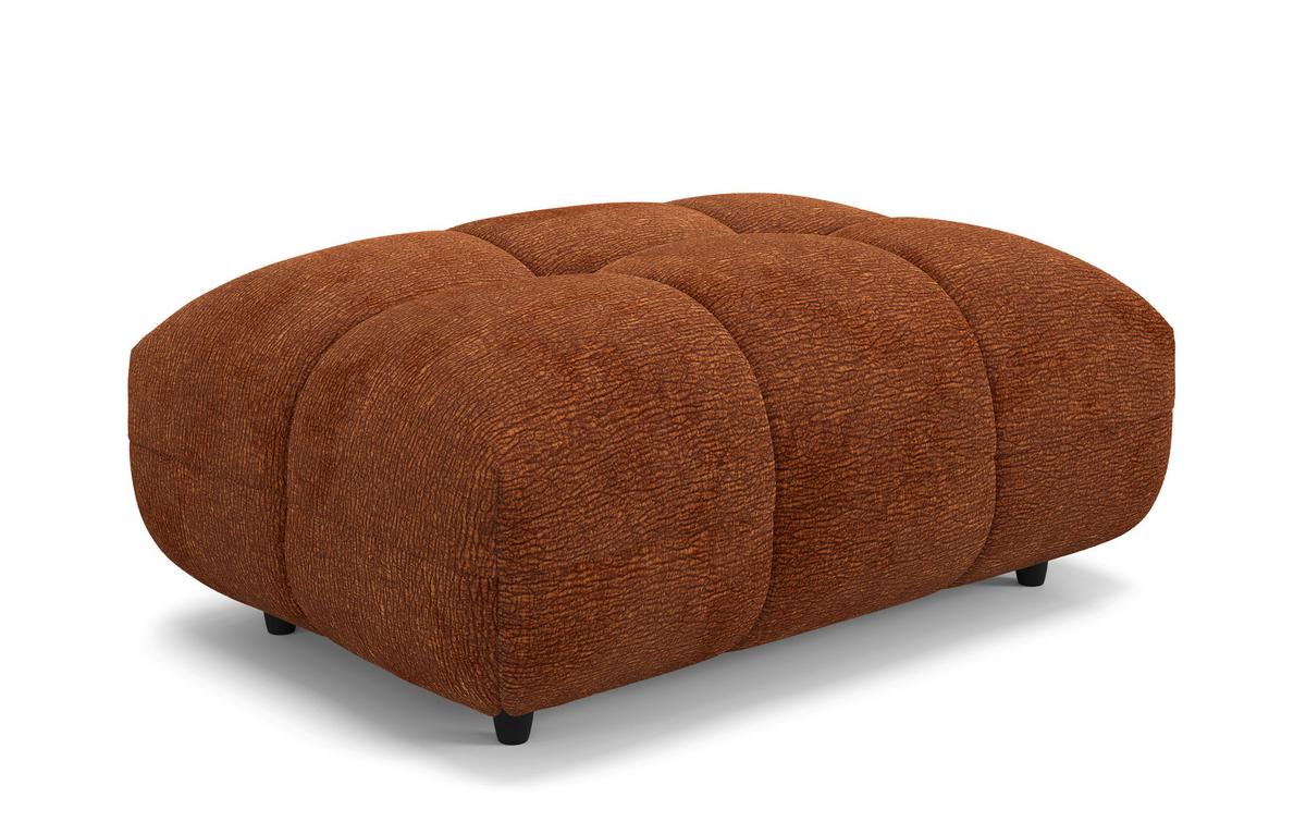 Taburet PANDA, terracottová žinylka - černá/terracotta, Trend, textil/plast (105/45/75cm)