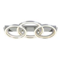 LED-DECKENLEUCHTE CILIA - Chromfarben/Silberfarben, Basics, Kunststoff/Metall (58,5/30,4/8cm) - Luca Bessoni