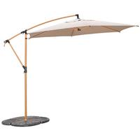 Ampelschirm Exellent Bht: 300x300x248 Cm Taupe - Taupe, MODERN, Textil/Metall (300/300/248cm) - Beldano