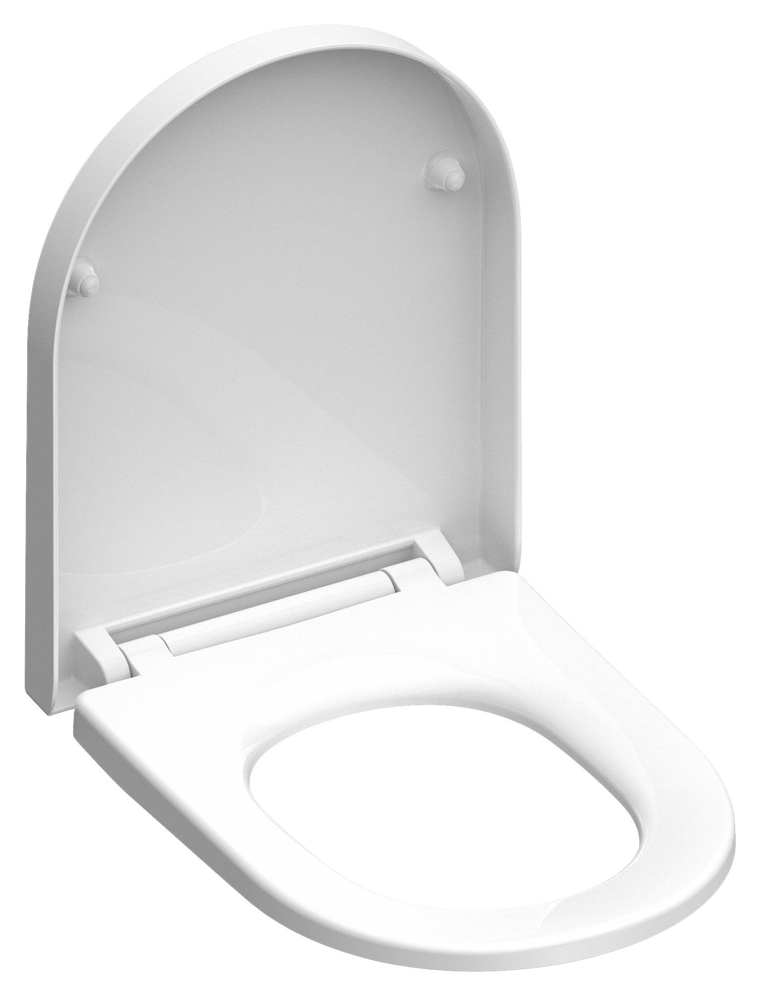 Wc-ülőke D-Form Weiss 82910 - fehér, Konventionell, műanyag (34,5/5,5/45,5cm)