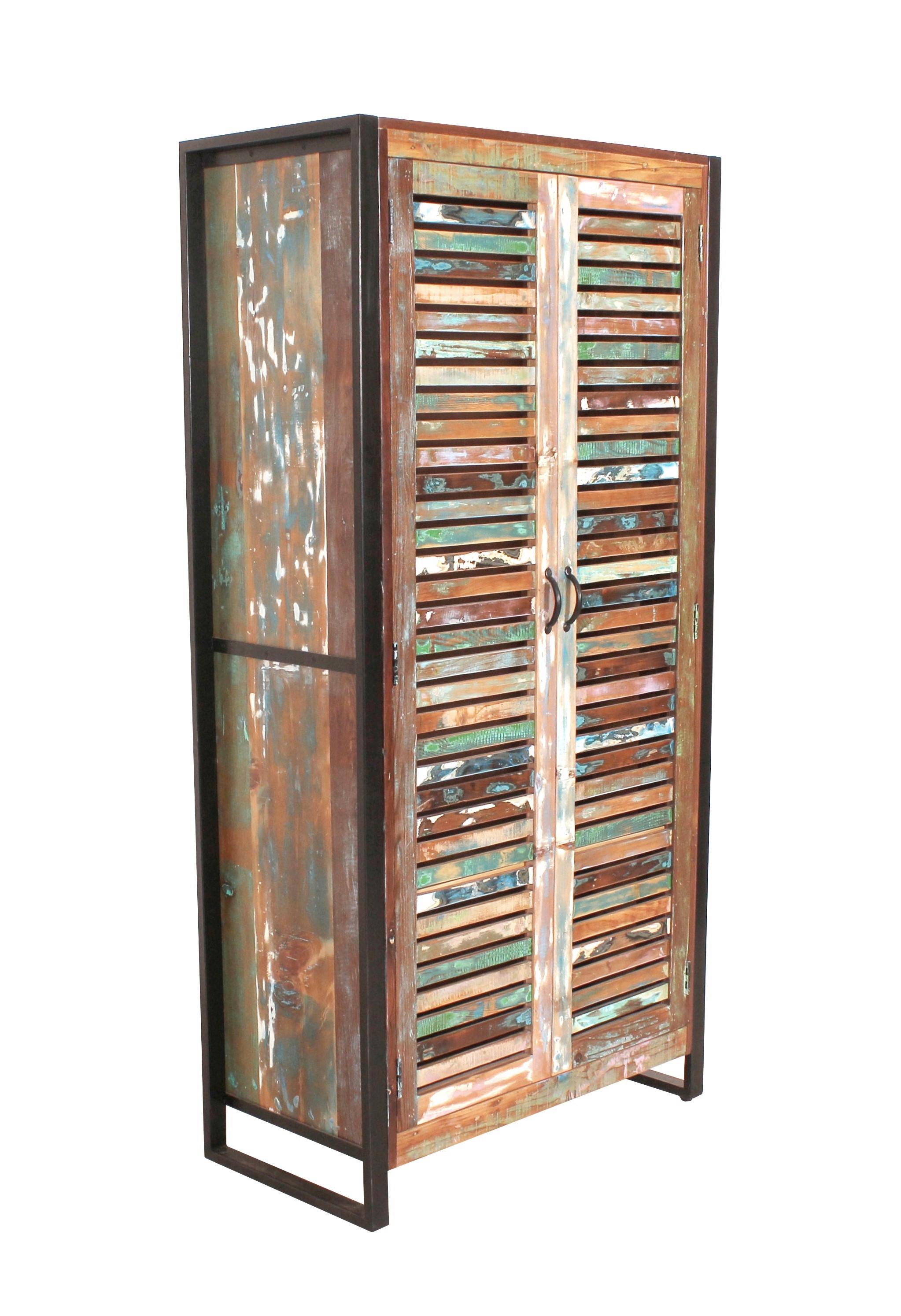 GARDEROBENSCHRANK Multicolor/Schwarz B: 90cm - Multicolor/Schwarz, Design, Holz/Metall (90/180/45cm) - MID.YOU