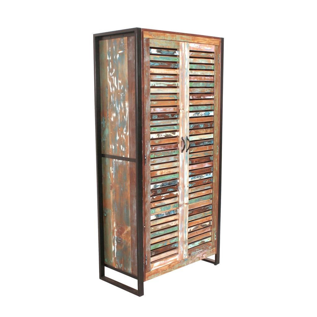 GARDEROBENSCHRANK Multicolor/Schwarz B: 90cm