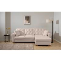 Ecksofa Arles, Taupe 15 S: 266x161 Cm - Taupe/Buchefarben, Design, Textil (266/161cm) - MID.YOU