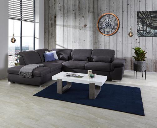 Schickes Design mit Funktionalität für Ihr Wohnzimmer Wohnlandschaft in Anthrazit mit Bettkasten und Verstellmöglichkeiten