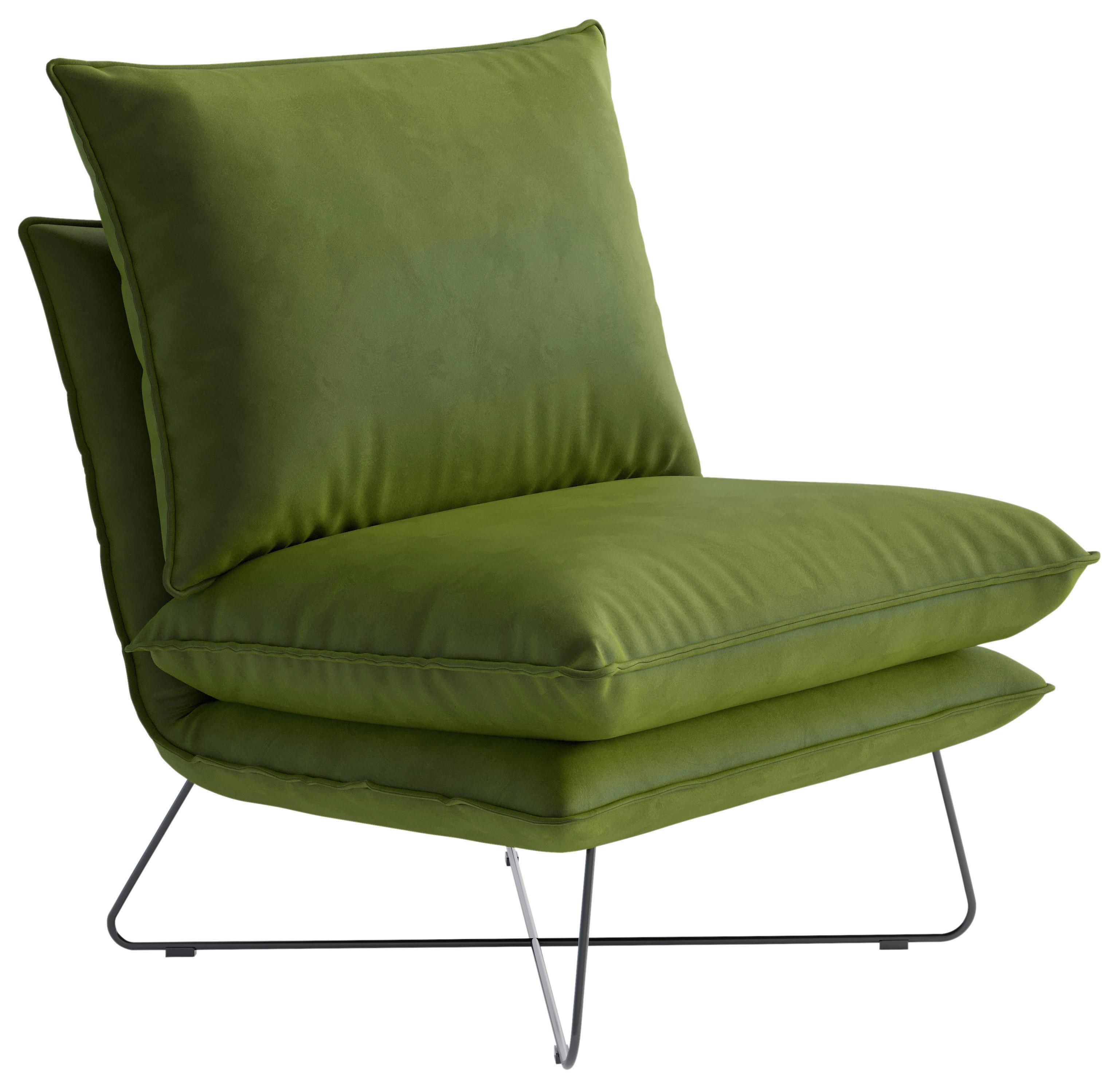 Sessel Skyline - Schwarz/Grün, Design, Textil (72/84/90cm) - Livetastic