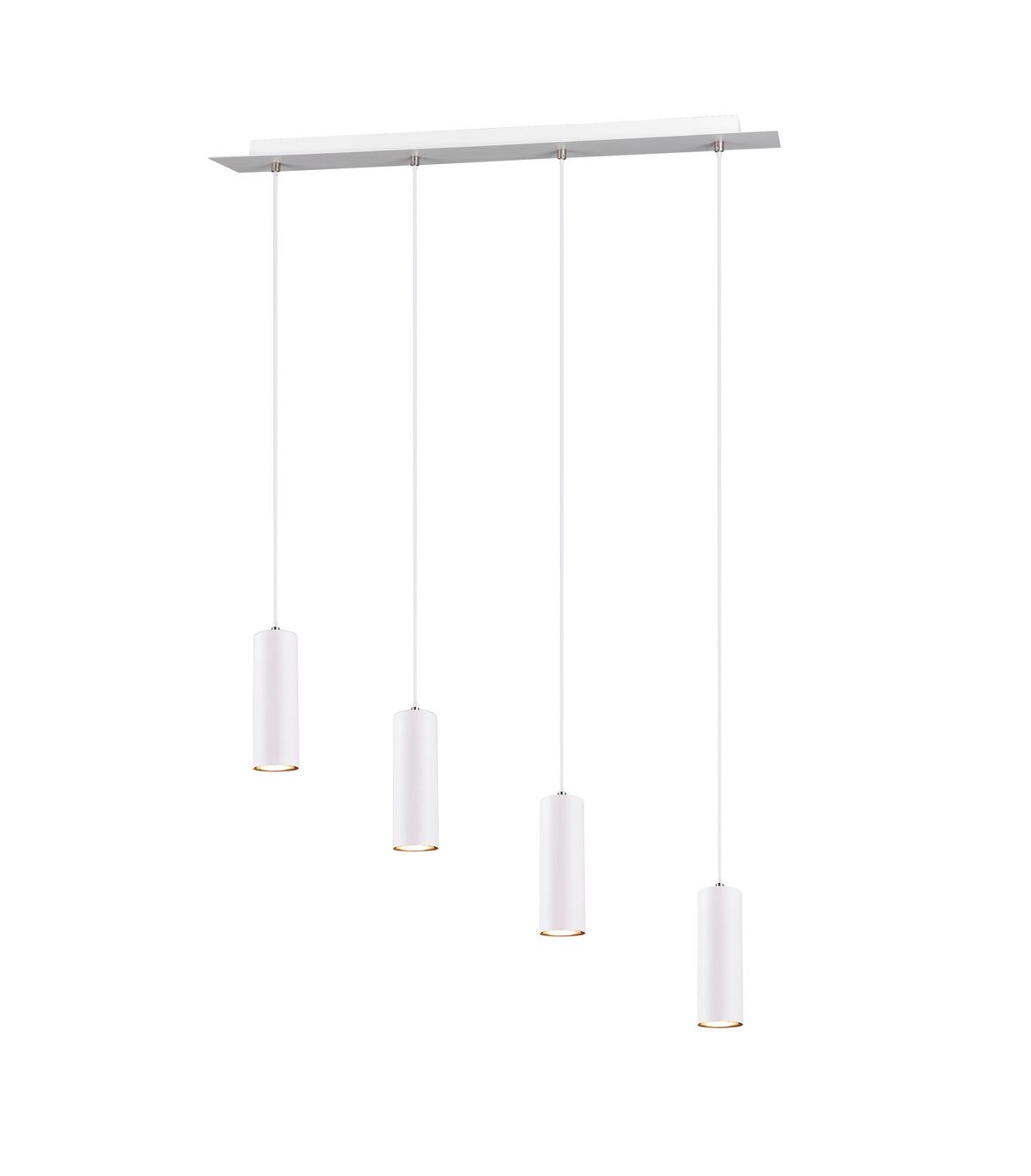 Hängeleuchte Marley H: 150 Cm 4-Flammig Höhenverstellbar - Weiß, Design, Metall (75/150/9cm) - Trio Leuchten