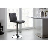 Barhocker Party Grau - Chromfarben/Grau, MODERN, Textil/Metall (43/91-112/54cm) - Luca Bessoni