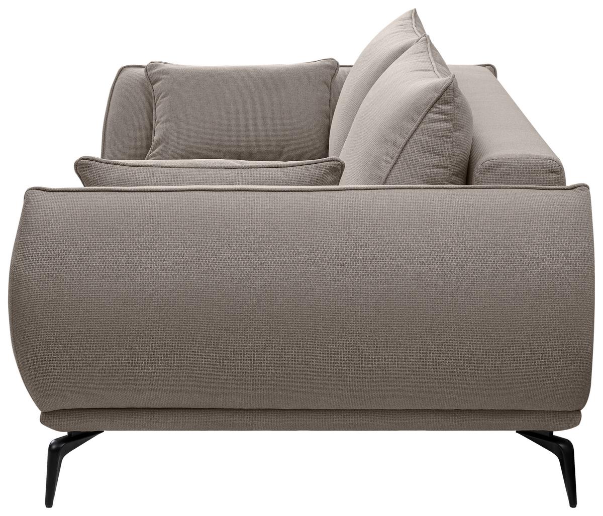 2-Sitzer-Sofa Cavo, Hellbraun B: 208 cm - Hellbraun/Schwarz, MODERN, Textil (208/86/118cm) - MID.YOU