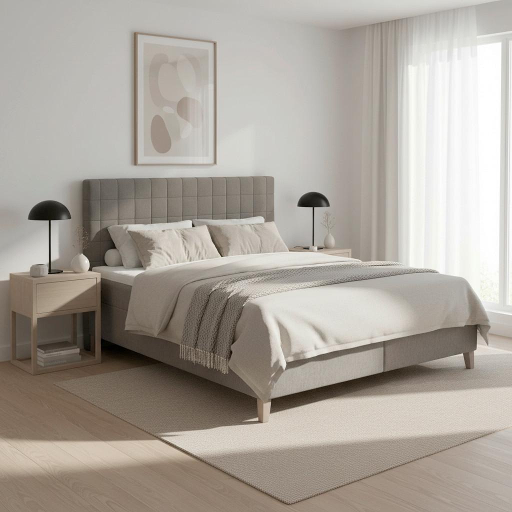 Fotografia produktu: Boxspringová posteľ OLIVIA 180x200, s topperom, sivá