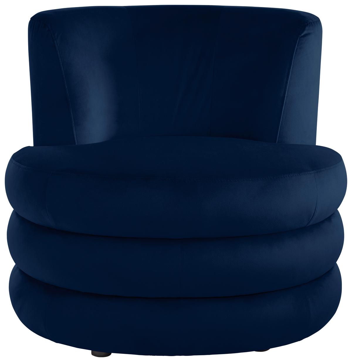 Designsessel Magari - Edelstahlfarben/Royalblau, Trend, Textil (90/82/85cm) - Livetastic
