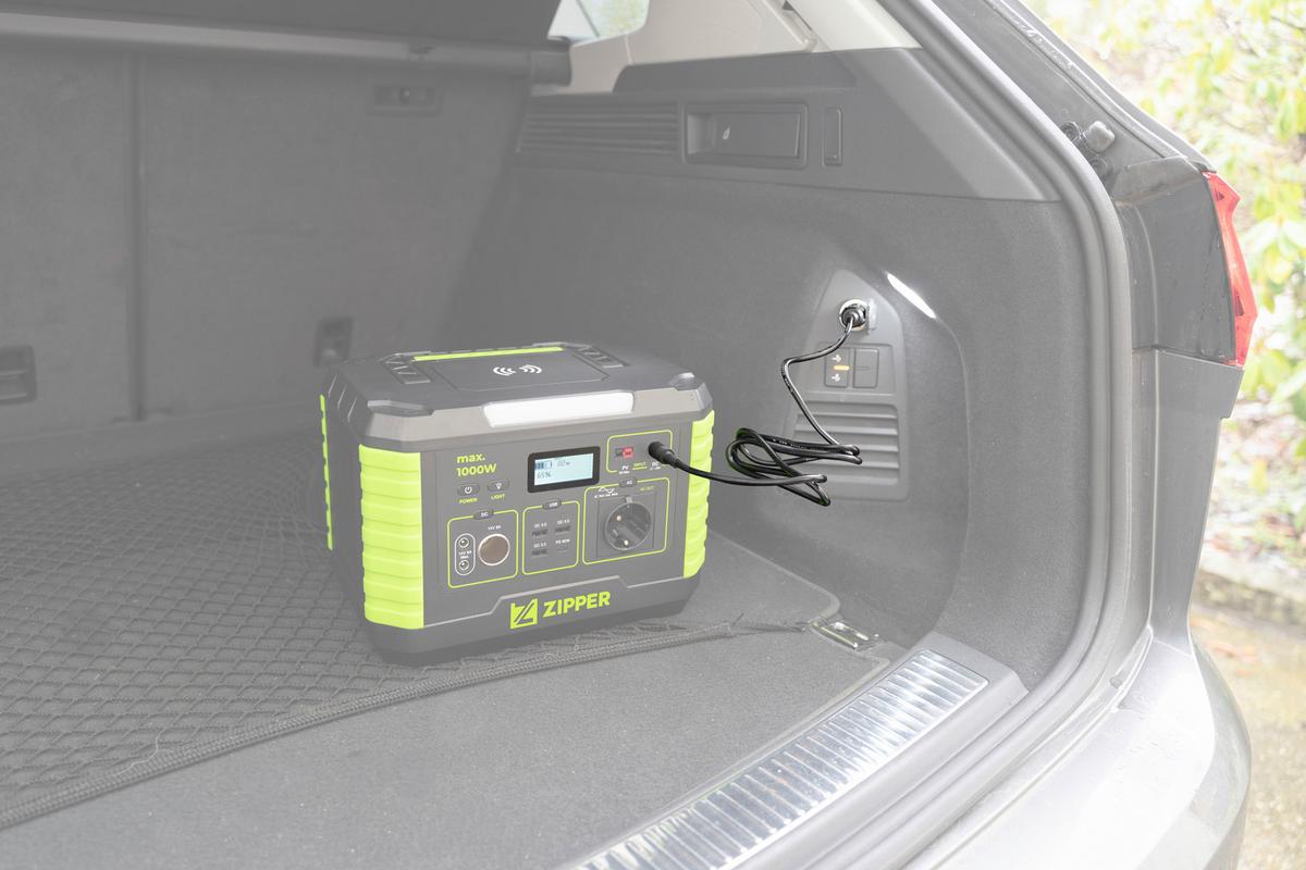 Powerstation Zi-Ps1000 1000 W Tragbar - Schwarz/Grün, Basics (27,4/29,5/41cm) - Zipper