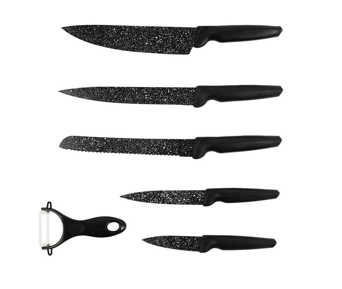 Messerset Gourmet Maxx - Schwarz, Basics, Metall (32/4/0,15cm)