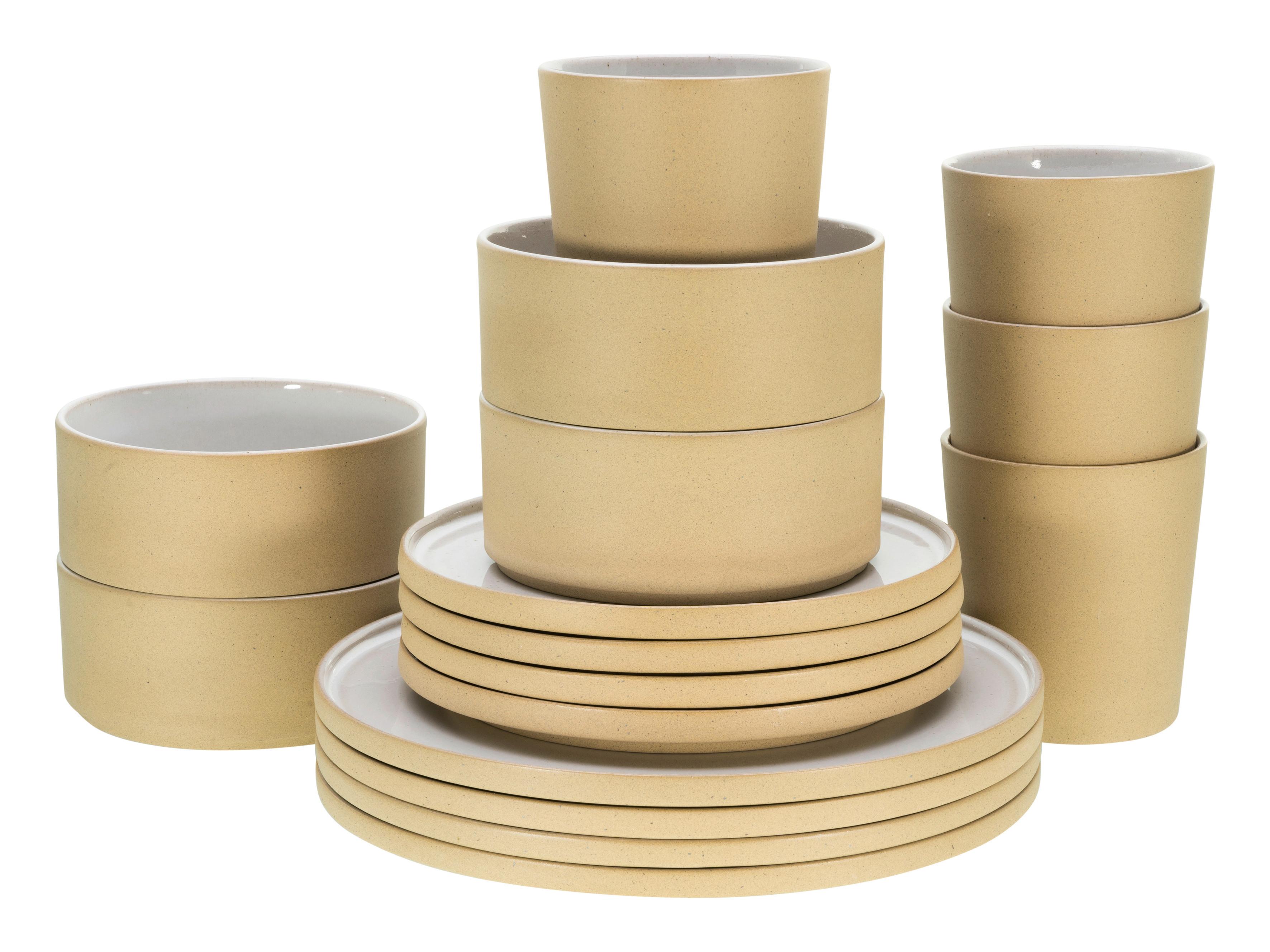 Kombiservice 21532 Futuro White Sand - Sandfarben/Weiß, Trend, Keramik - Creatable