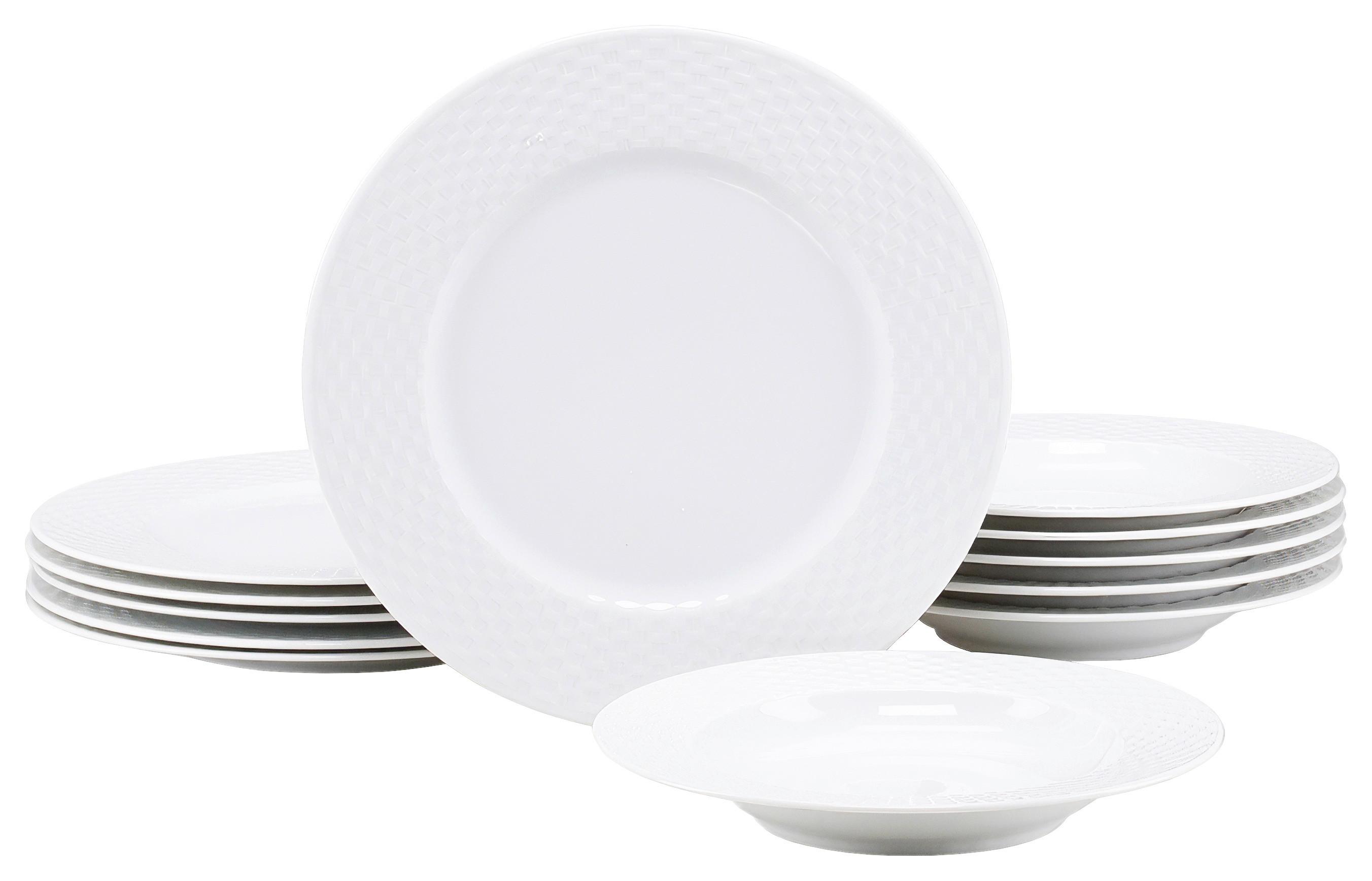 JEDÁLENSKÝ SERVIS POLO - biela, Basics, keramika - Creatable