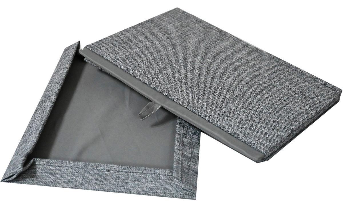 SKLADACÍ BOX CINDY - CA. 23L -EXT- - sivá, Modern, kartón/textil (38/26/24cm) - Mömax
