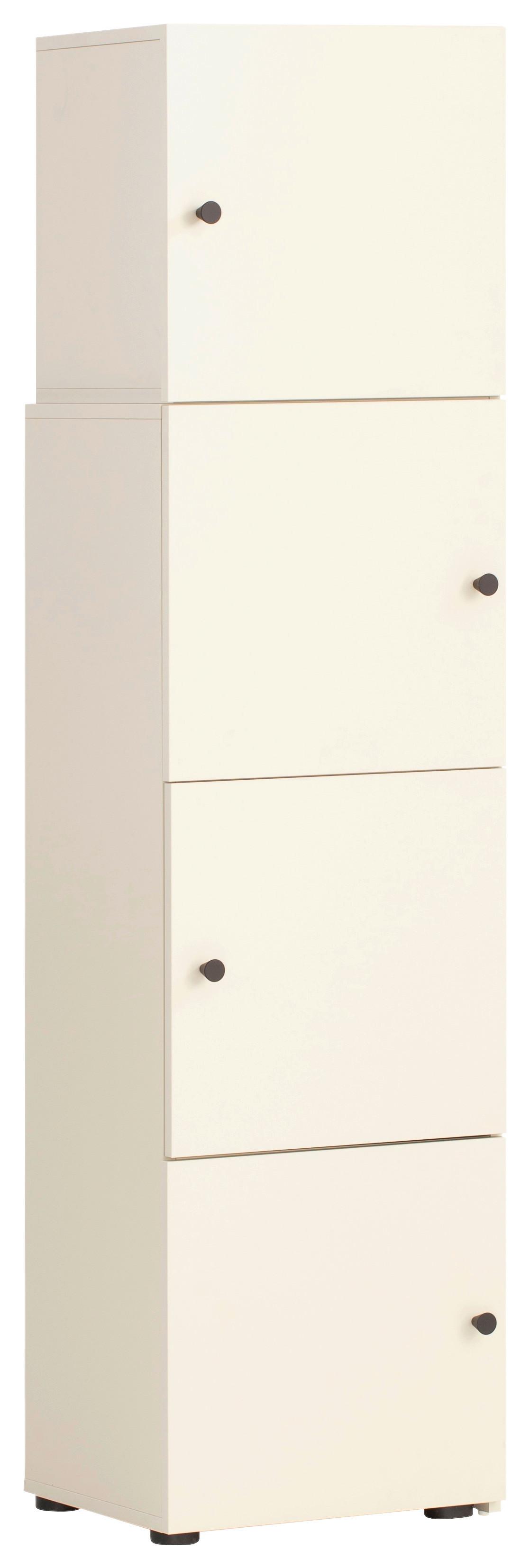 REGÁL LOVUND - čierna/béžová, Design, kov/kompozitné drevo (42-70/163,1/34,7cm) - MID.YOU