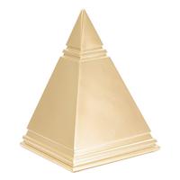 Skulptur Pyramide Gold B: 11,5 cm - Goldfarben, Basics, Kunststoff (11.5/15.5/11.5cm)