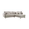 Ecksofa Scandic Lagom Beige S: 242x202 cm - Beige/Naturfarben, Textil (242/202cm) - MID.YOU
