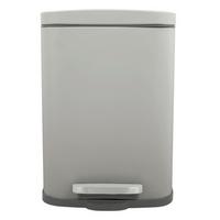 Treteimer Akira 12l Taupe Metall LxBxH: 28x19,3x37,9 - Taupe/Schwarz, Basics, Kunststoff/Metall (28/19,3/37,9cm) - Spirella