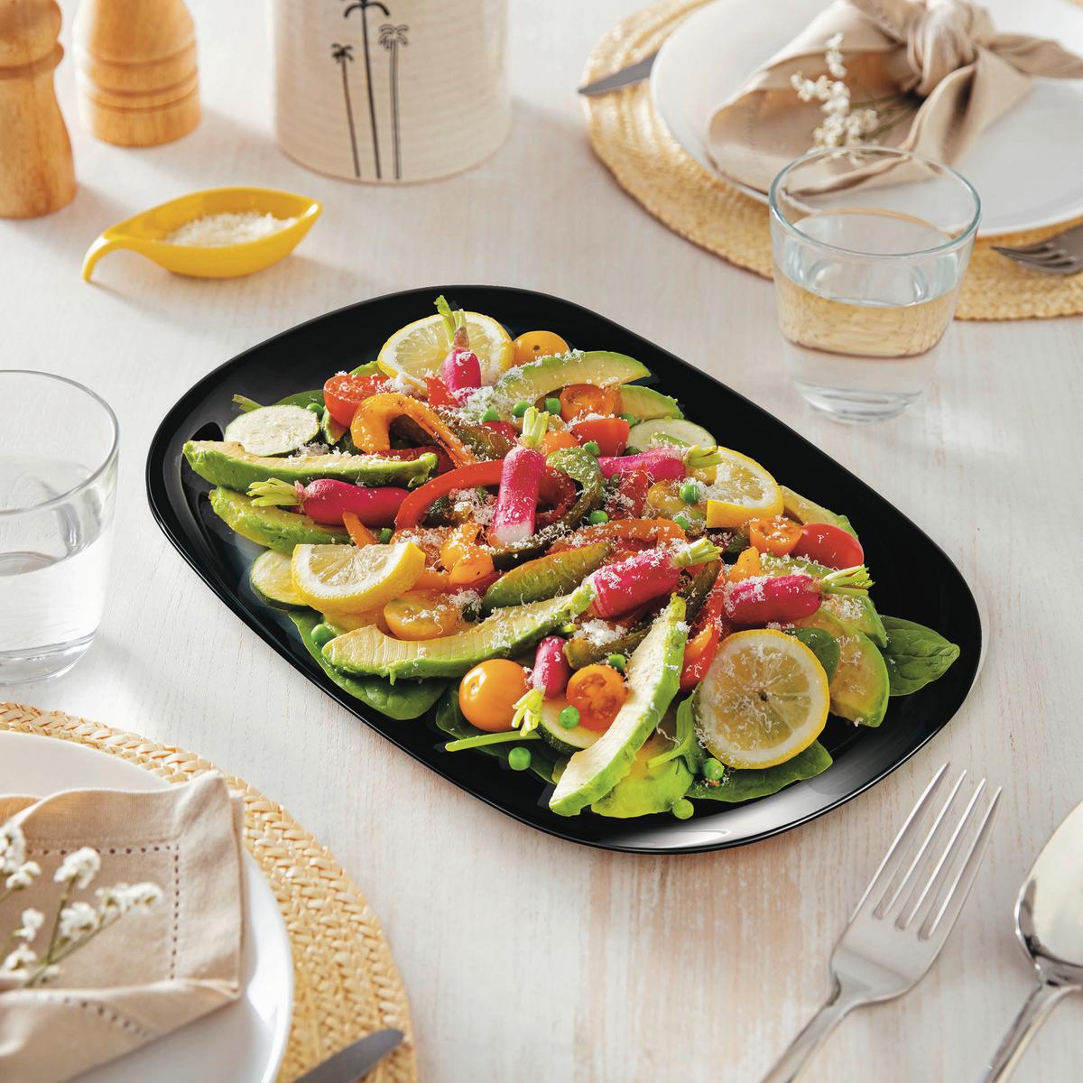 Burgerteller Italien Party Schwarz - Schwarz, Basics, Glas - Creatable