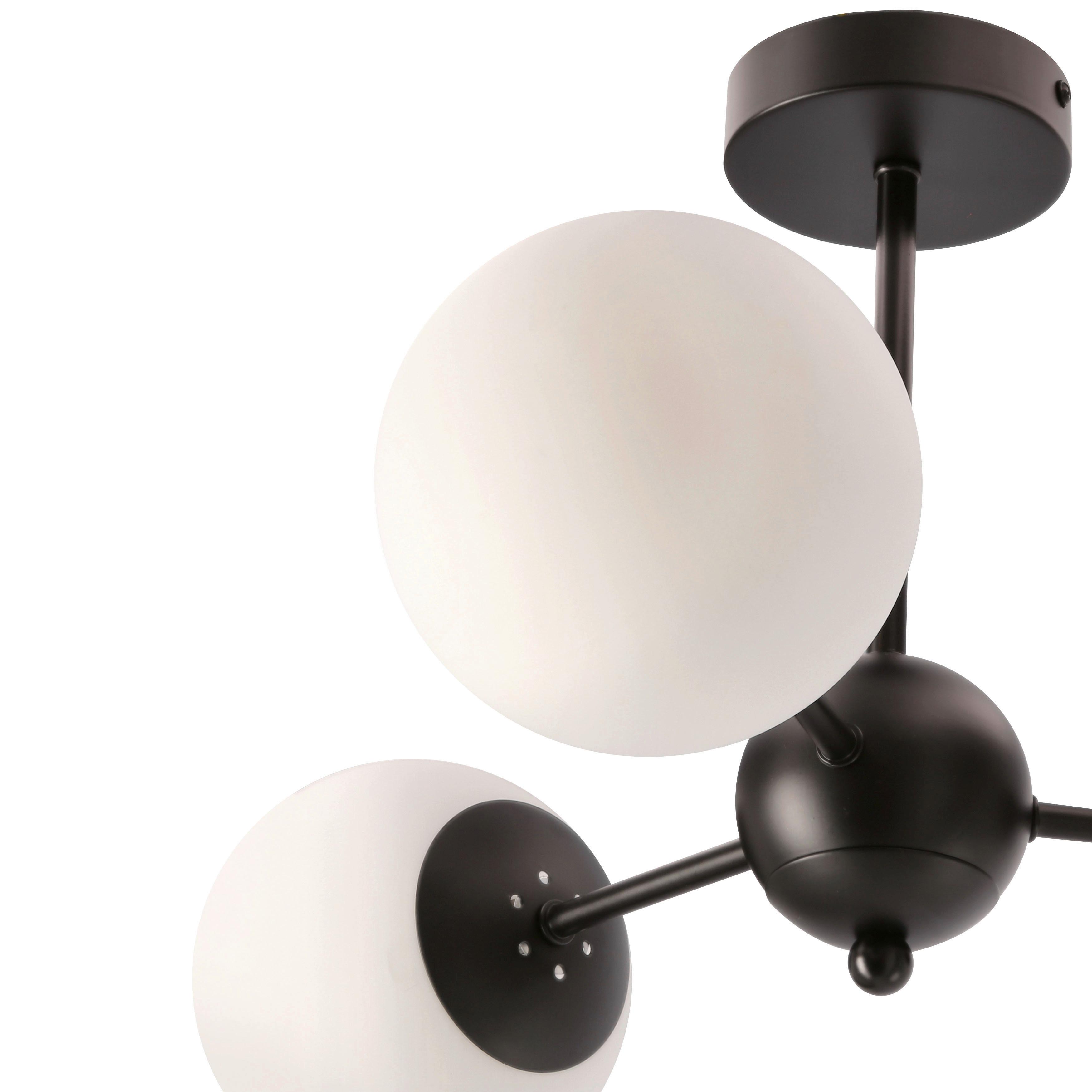 Pendelleuchte 33-37459 Calari - Schwarz/Weiß, KONVENTIONELL, Metall (54/54/28cm)